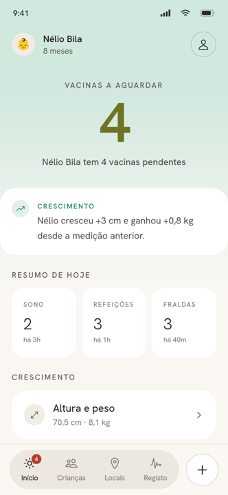 MeuBebé no tema claro